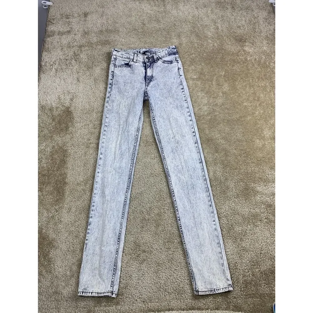 Divided Skinny Jeans Acid Wash Rocker Vintage-Look Blue Women’s Size 2 - 777